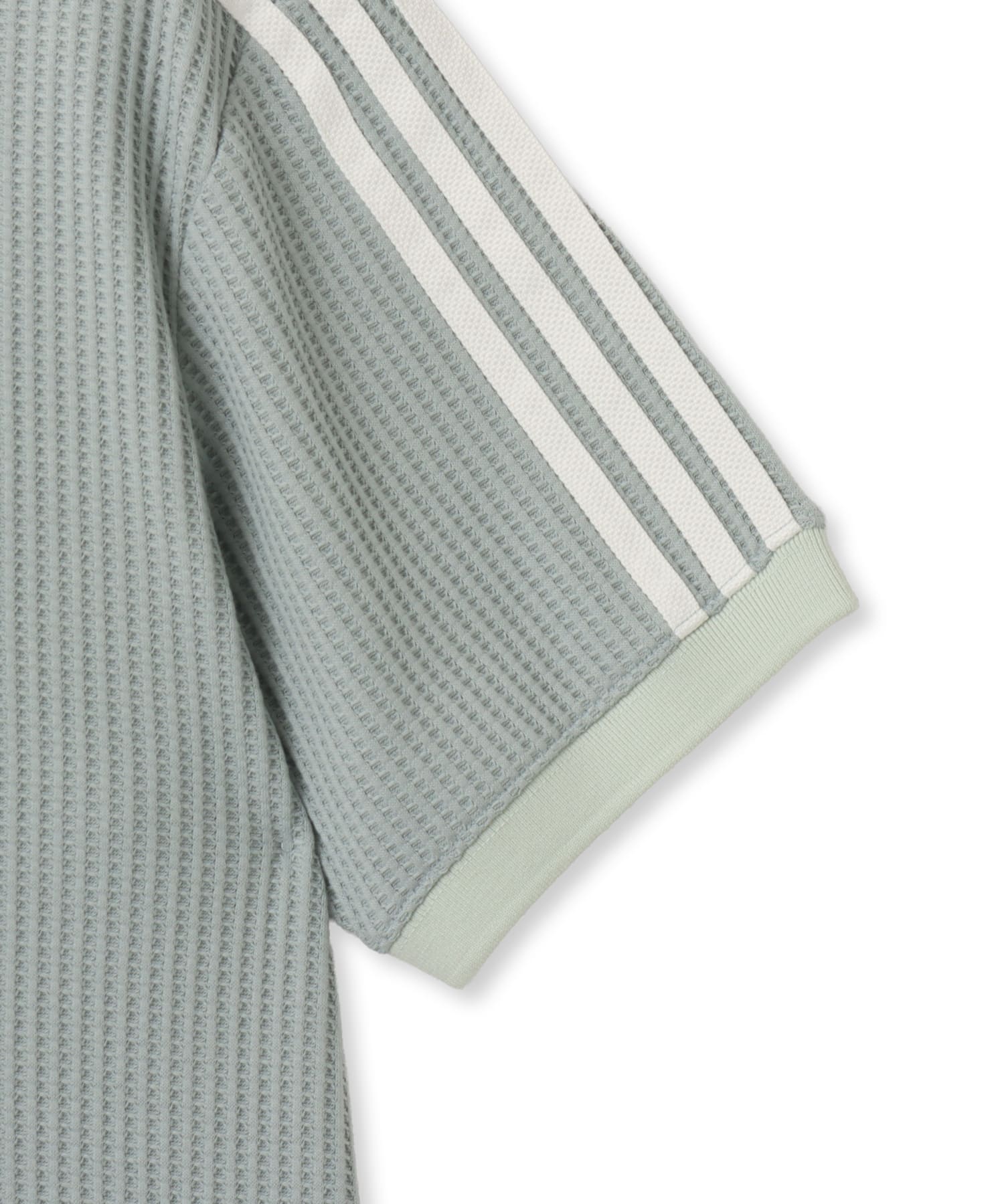 adidas WAFFLE KNIT POLO SHIRT ワンダーセージの画像