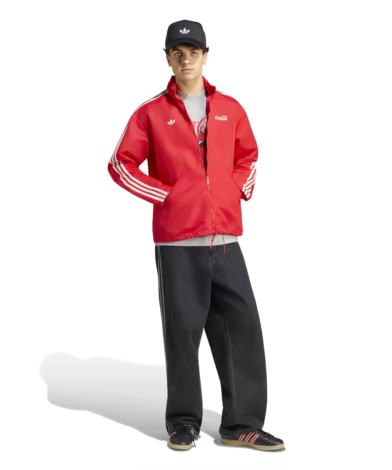 adidas COCA COLA CLASSIC SPORT NYLON PARKA ビビッドレッドの画像