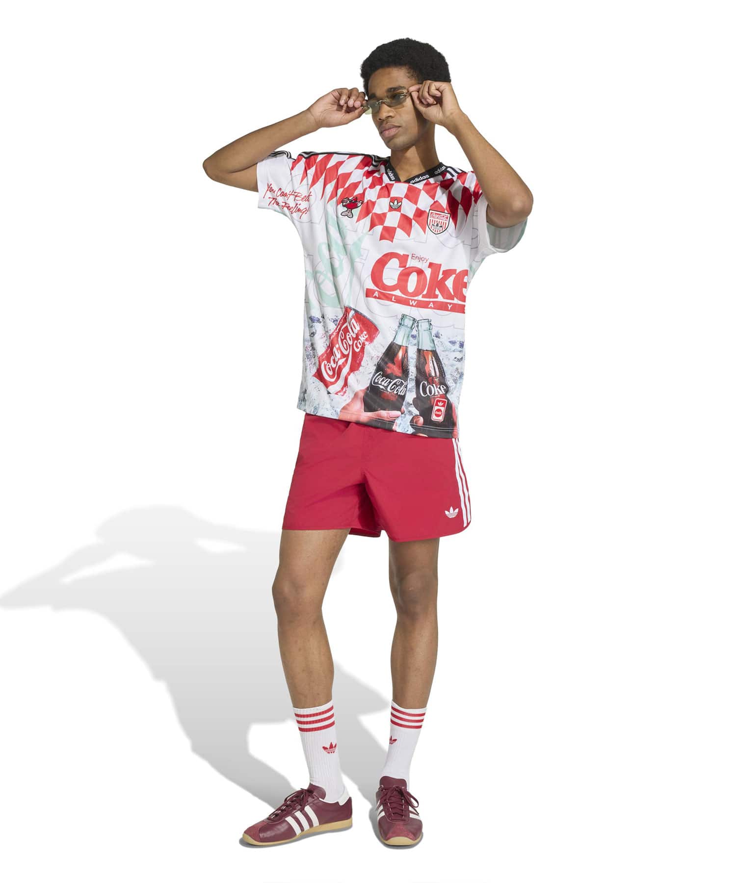 adidas COCA COLA CLASSIC SPORT MASH-UP JERSEY ホワイト/マルチカラーの画像
