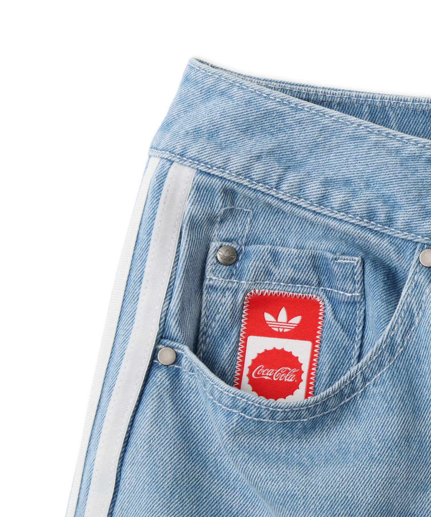 adidas COCA COLA GFX BANANA PANTS インディゴデニムの画像