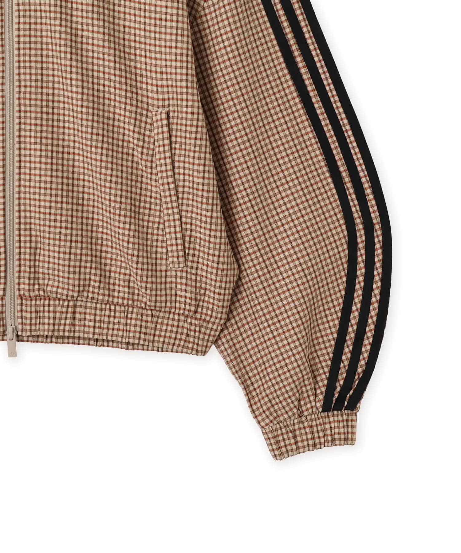 adidas CHECKS TRACK TOP クリスタルリネン/オーロラコーヒーの画像