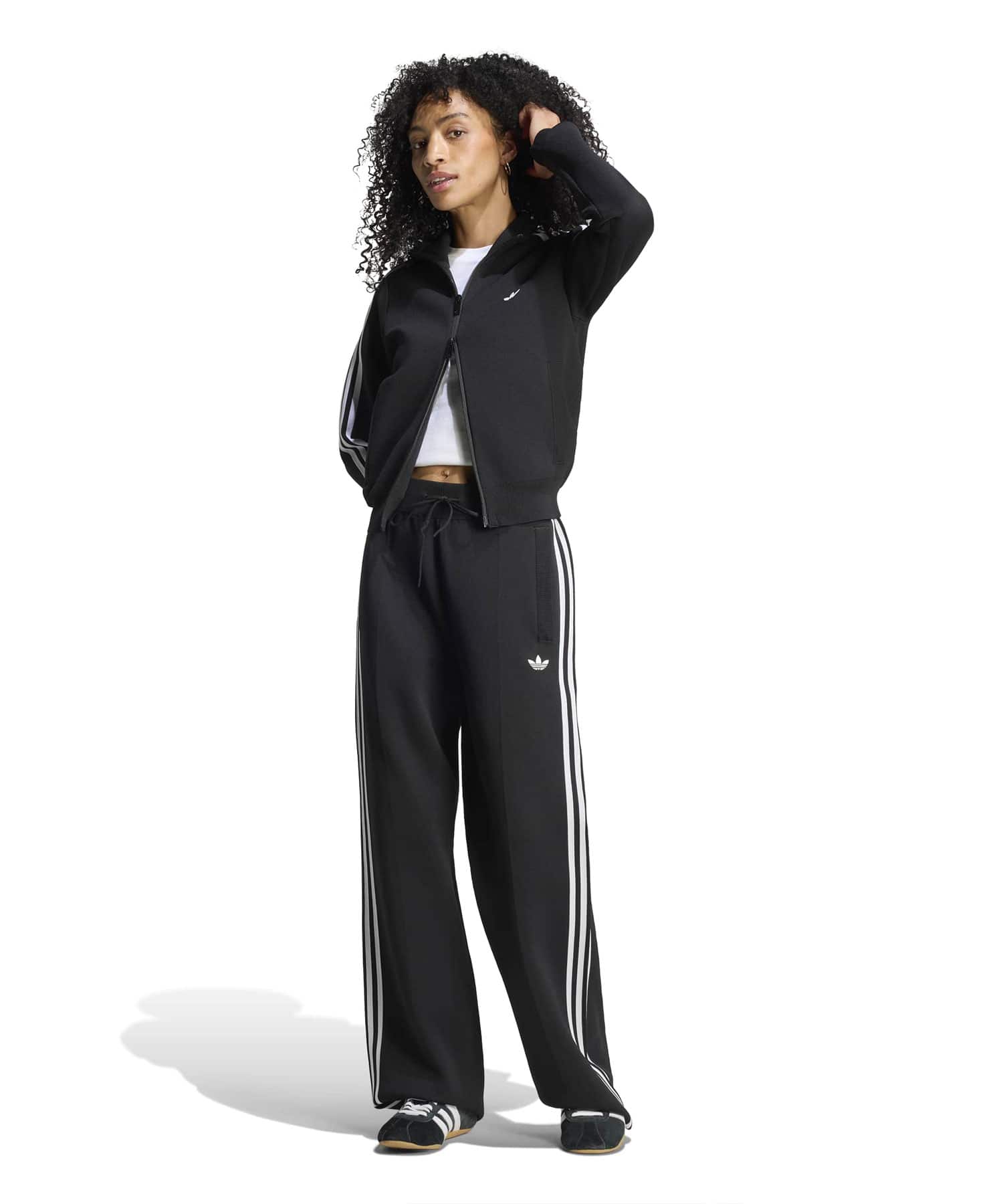 adidas ADILENIUM SLIM KNIT TRACK TOP ブラックの画像