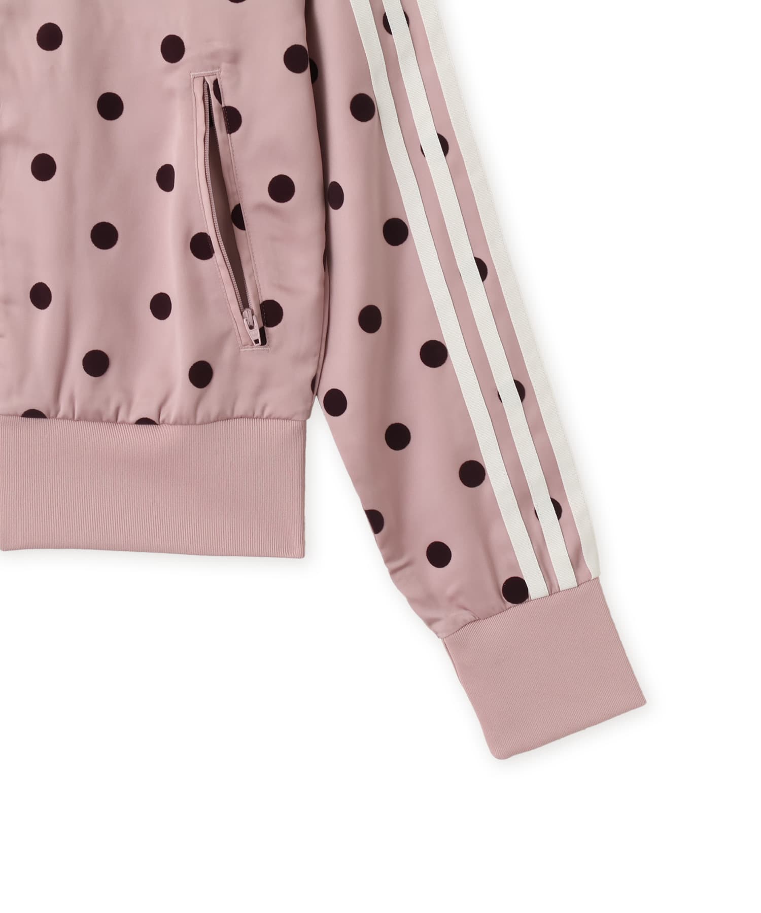 adidas SATIN POLKA DOTS TT TRACK TOP デュアルライラックの画像
