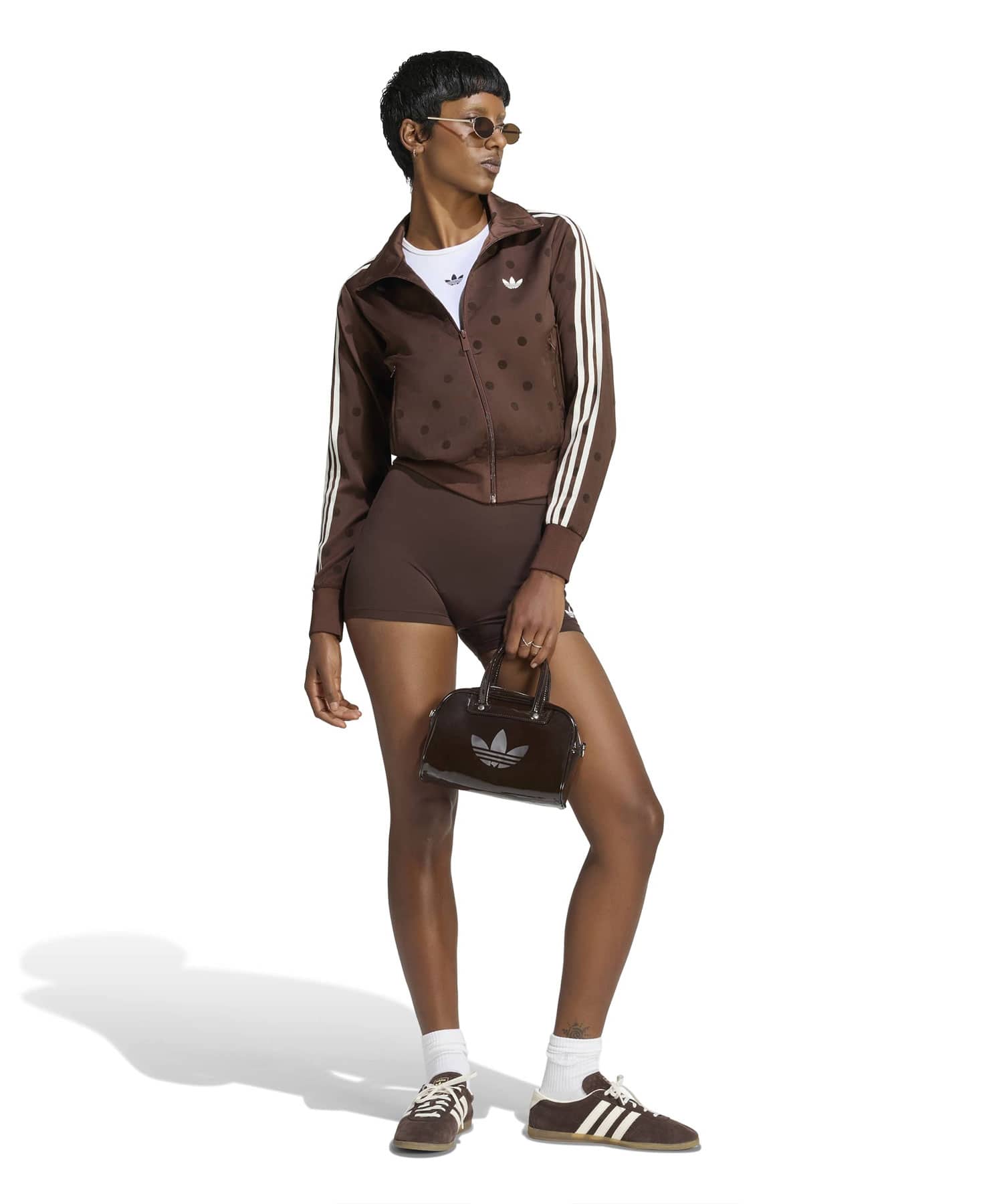 adidas SATIN POLKA DOTS TT TRACK TOP オーバーンの画像