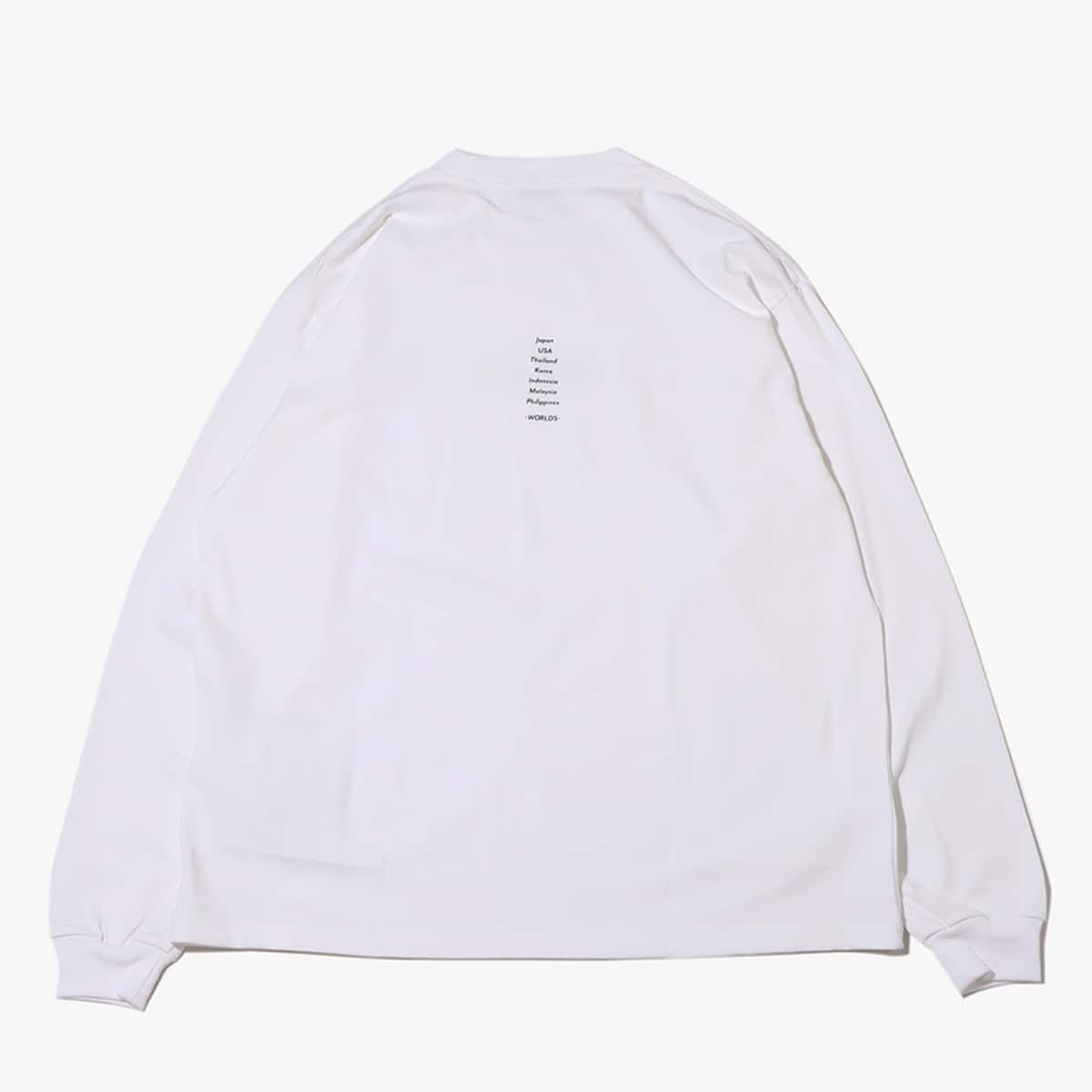atmos Shop list logo LS T-shirts WHITEの画像