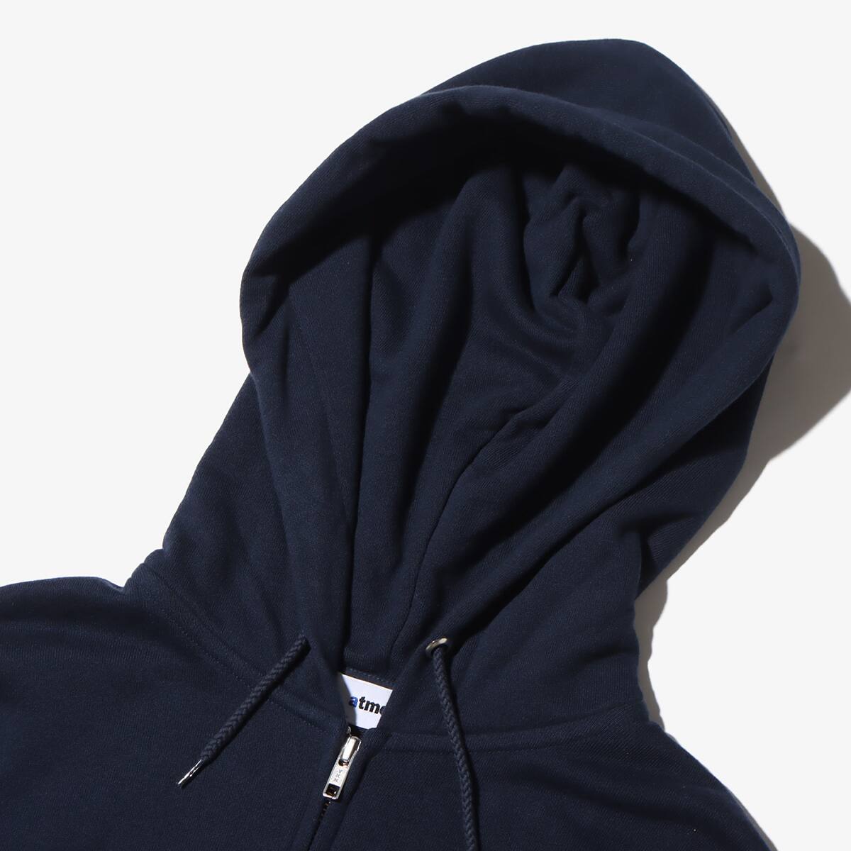 atmos small Logo Zip Up Hooded Sweatshirt NAVYの画像