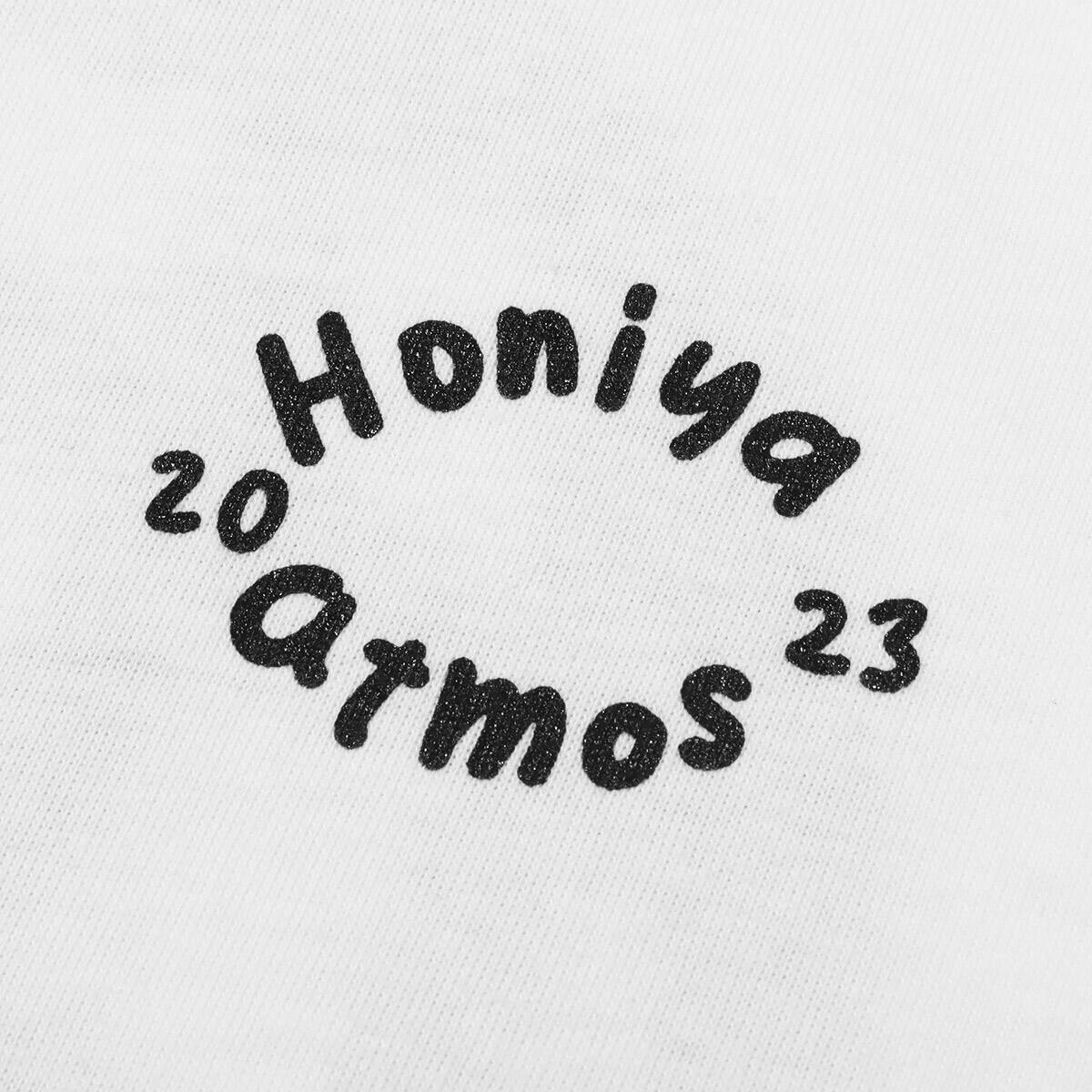 atmos × HONIYA EARTH GLOBE T-SHIRTS WHITEの画像