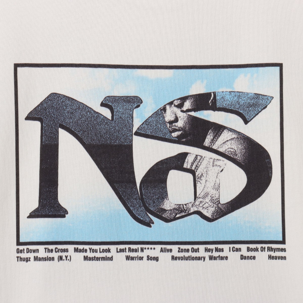 atmos x Nas "Made You Look" T-shirt WHITE の画像
