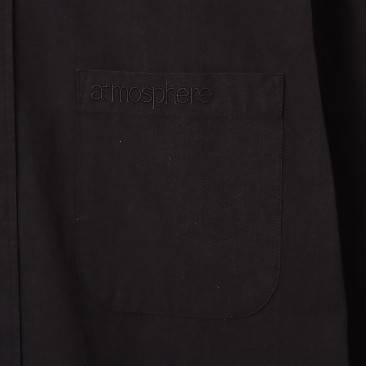 atmos Cotton Washer Broad Shirt BLACKの画像