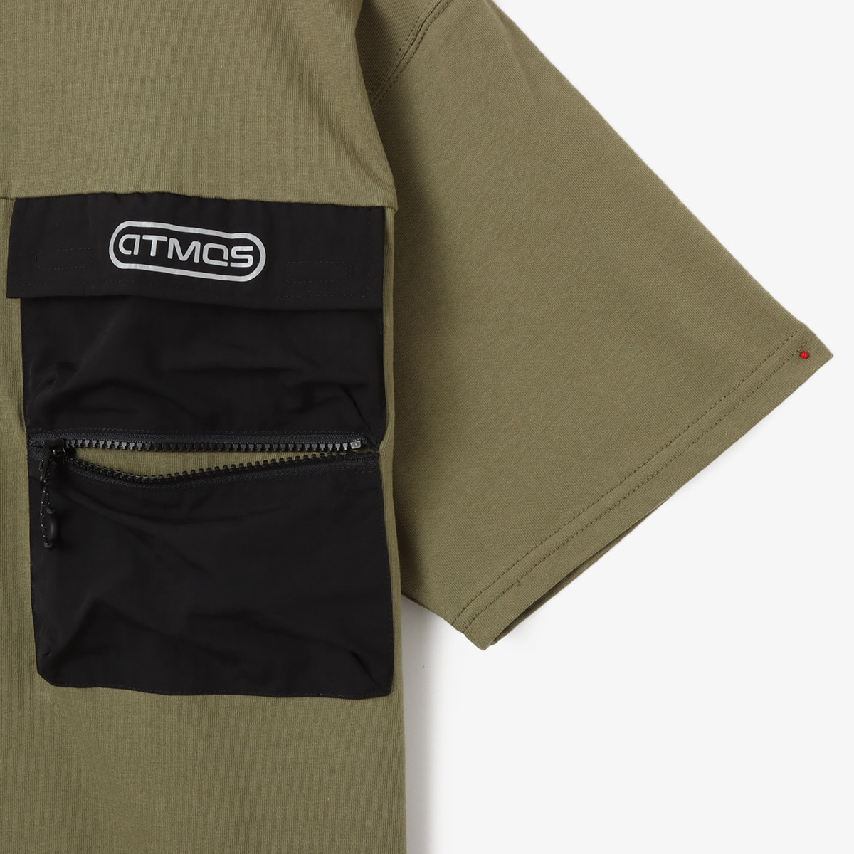 atmos Fishing T-shirt KHAKI x BLACK の画像