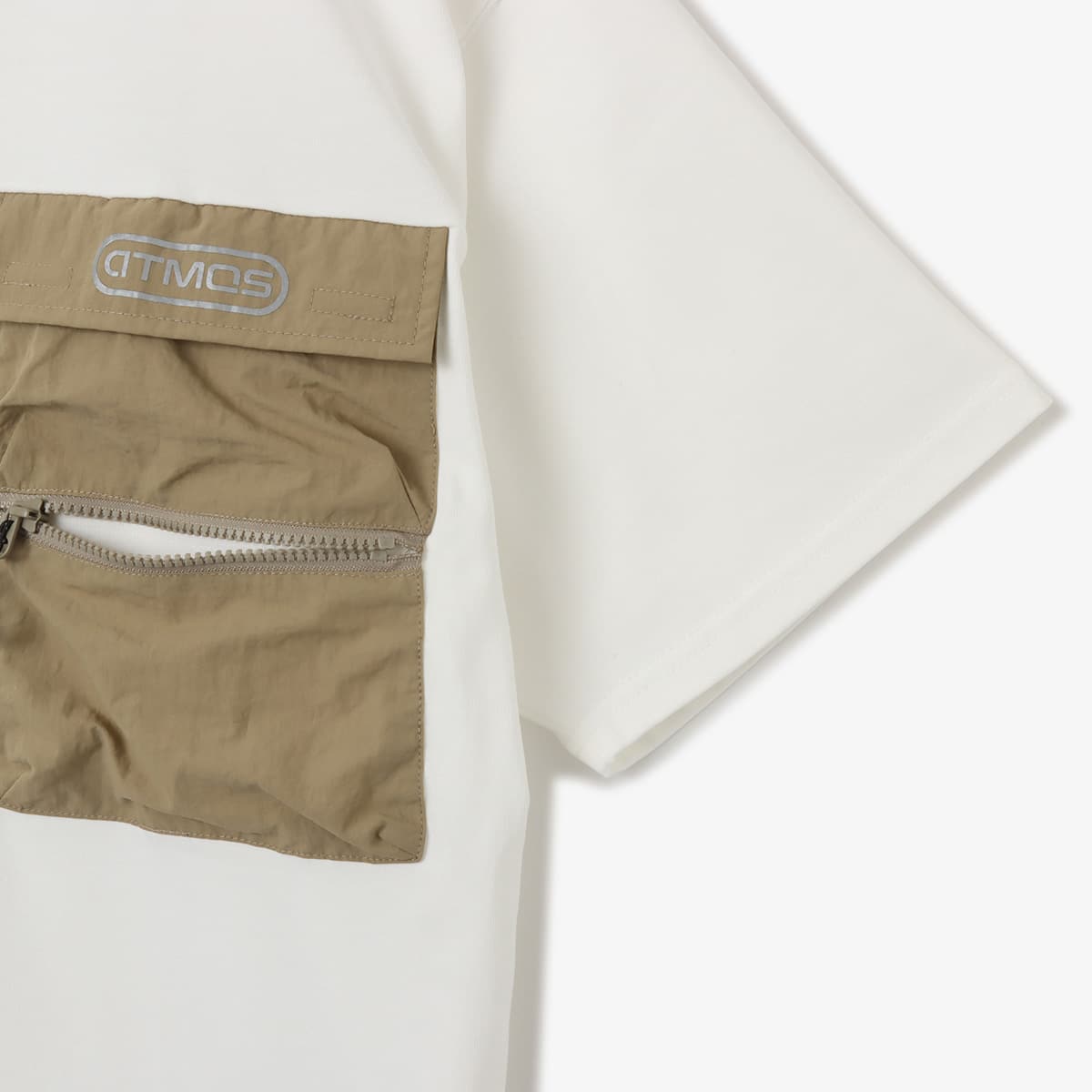 atmos Fishing T-shirt WHITE x BEIGE の画像