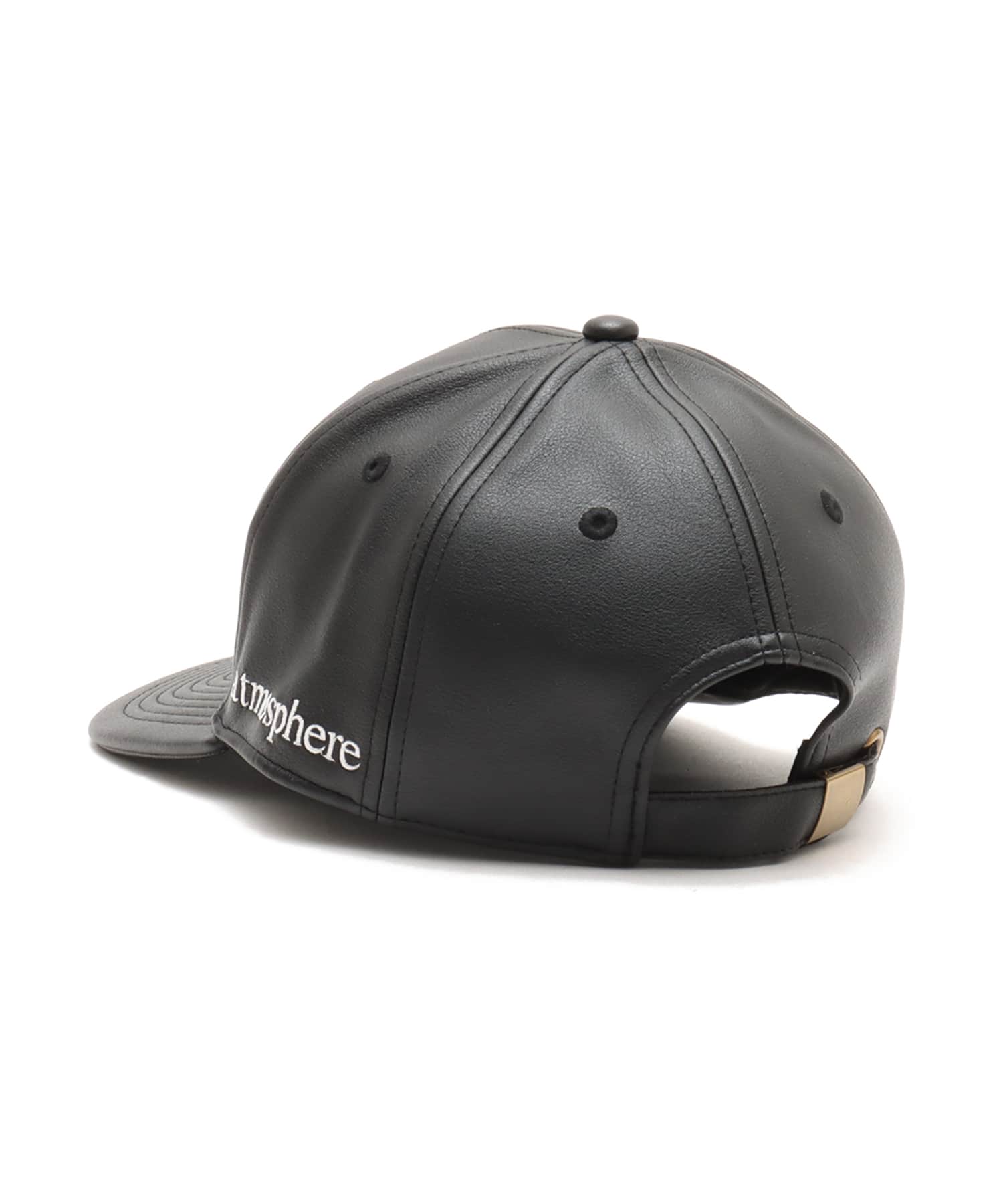 atmos Synthetic Leather Cap BLACKの画像