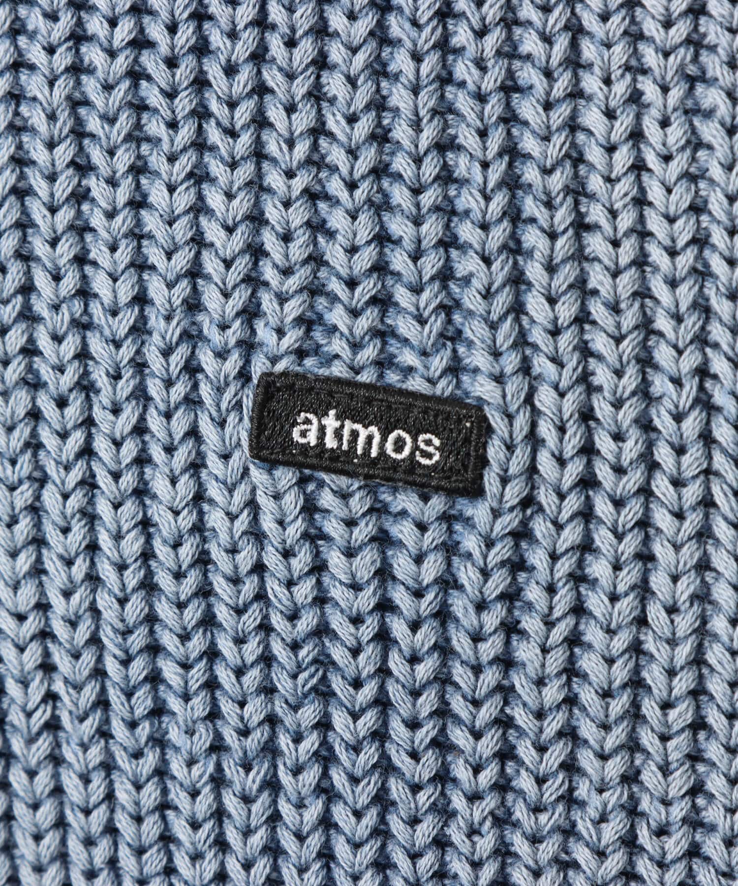 atmos Small Logo Patch Knit Sweater BLUEの画像