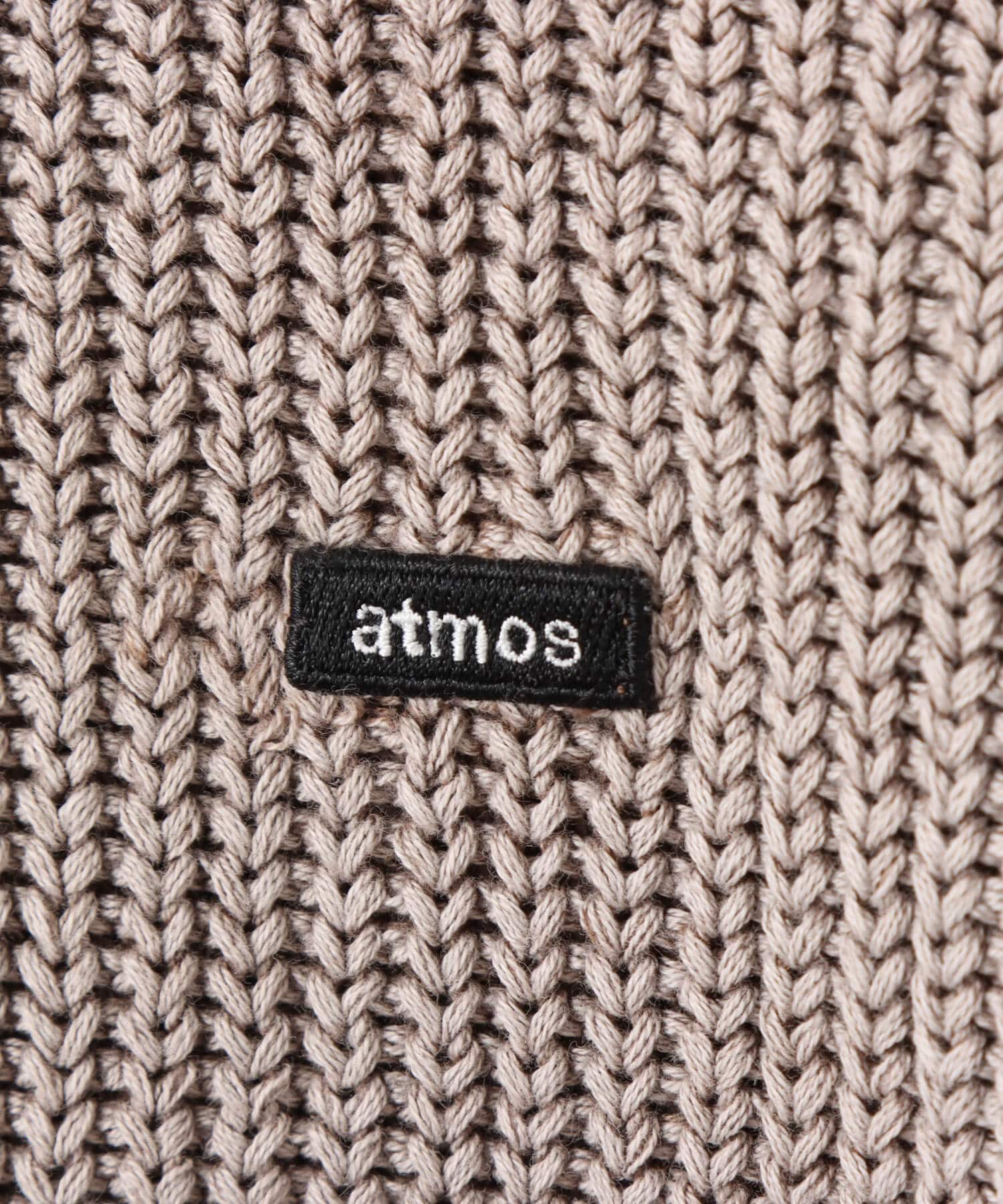 atmos Small Logo Patch Knit Sweater BROWNの画像