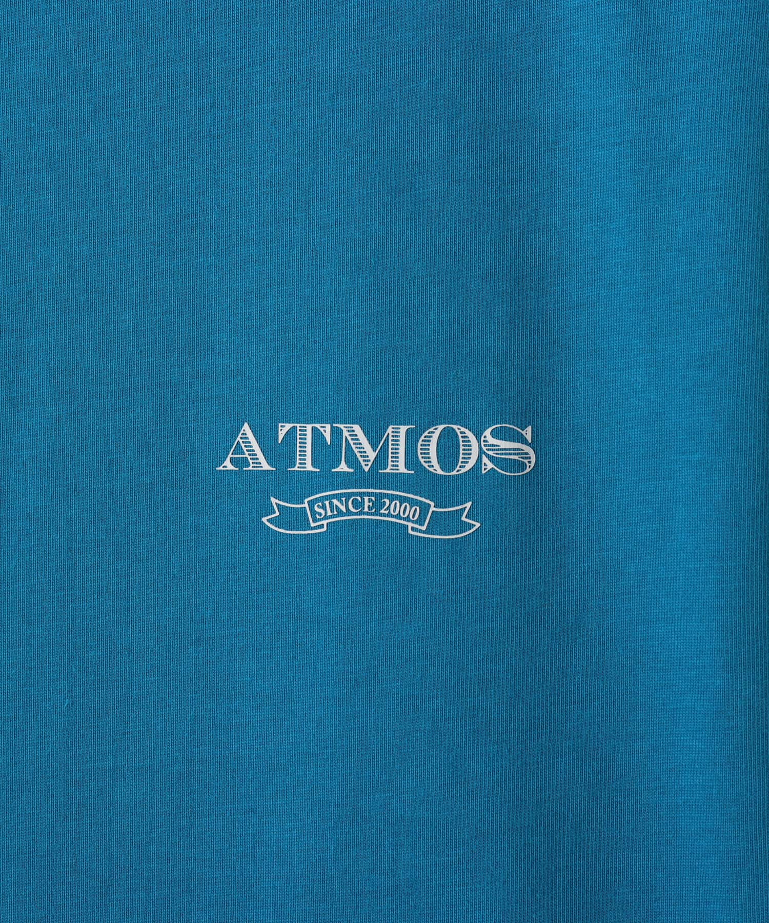 atmos Emblem Logo LS T-shirt BLUEの画像