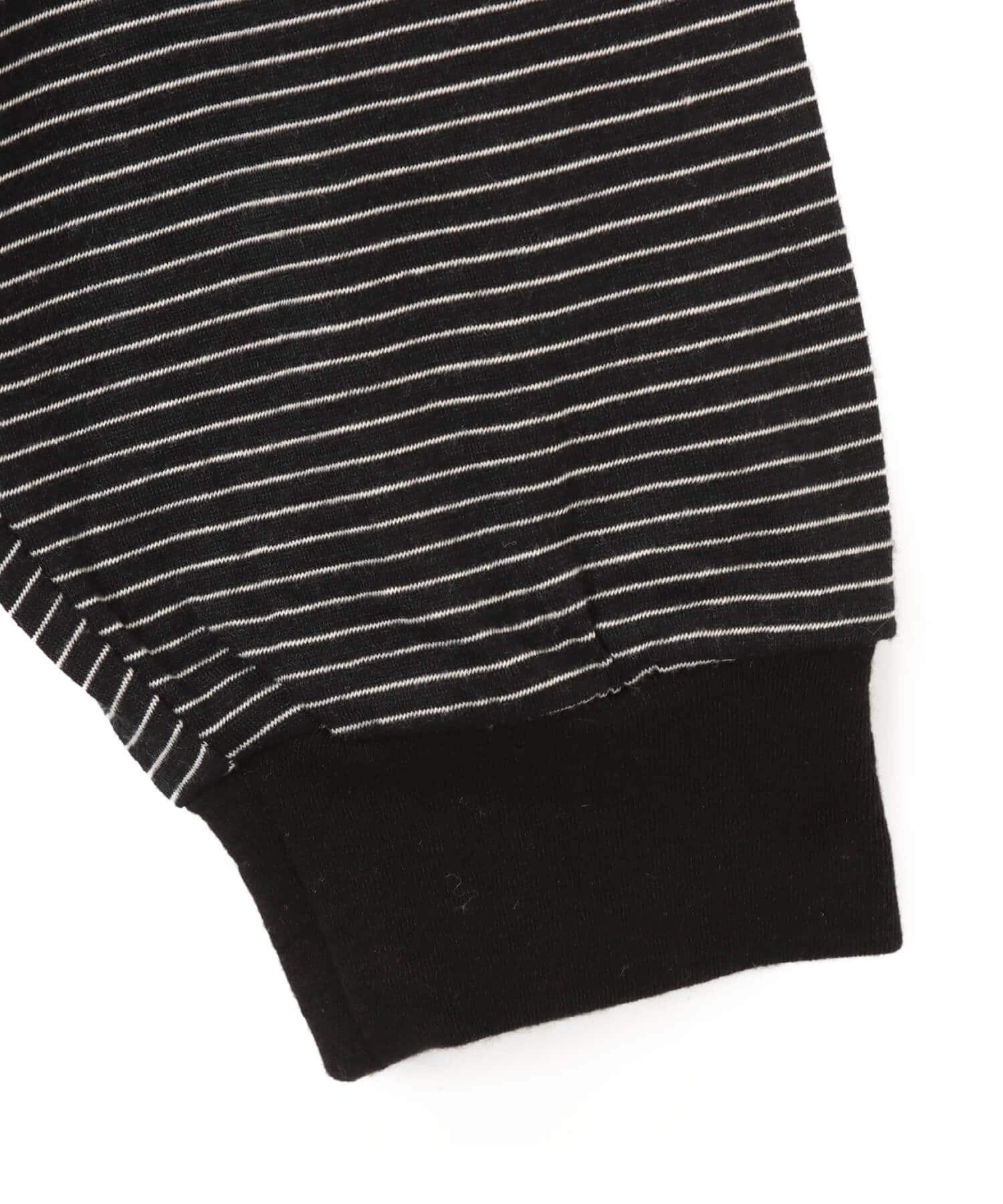 atmos Merino Wool Knit Border LS T-Shirt BLACKの画像