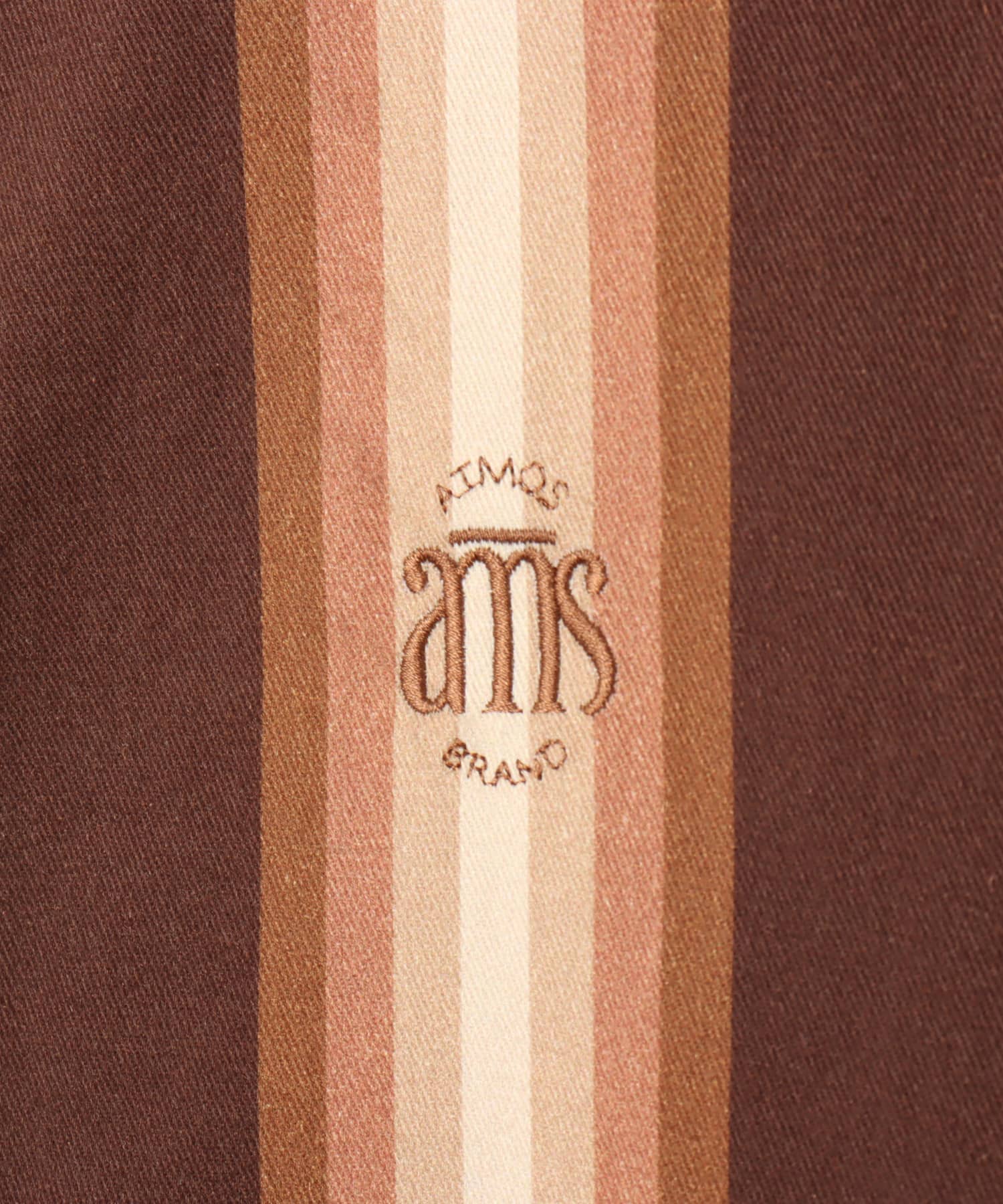 atmos Flannel Stripe Shirt BROWNの画像