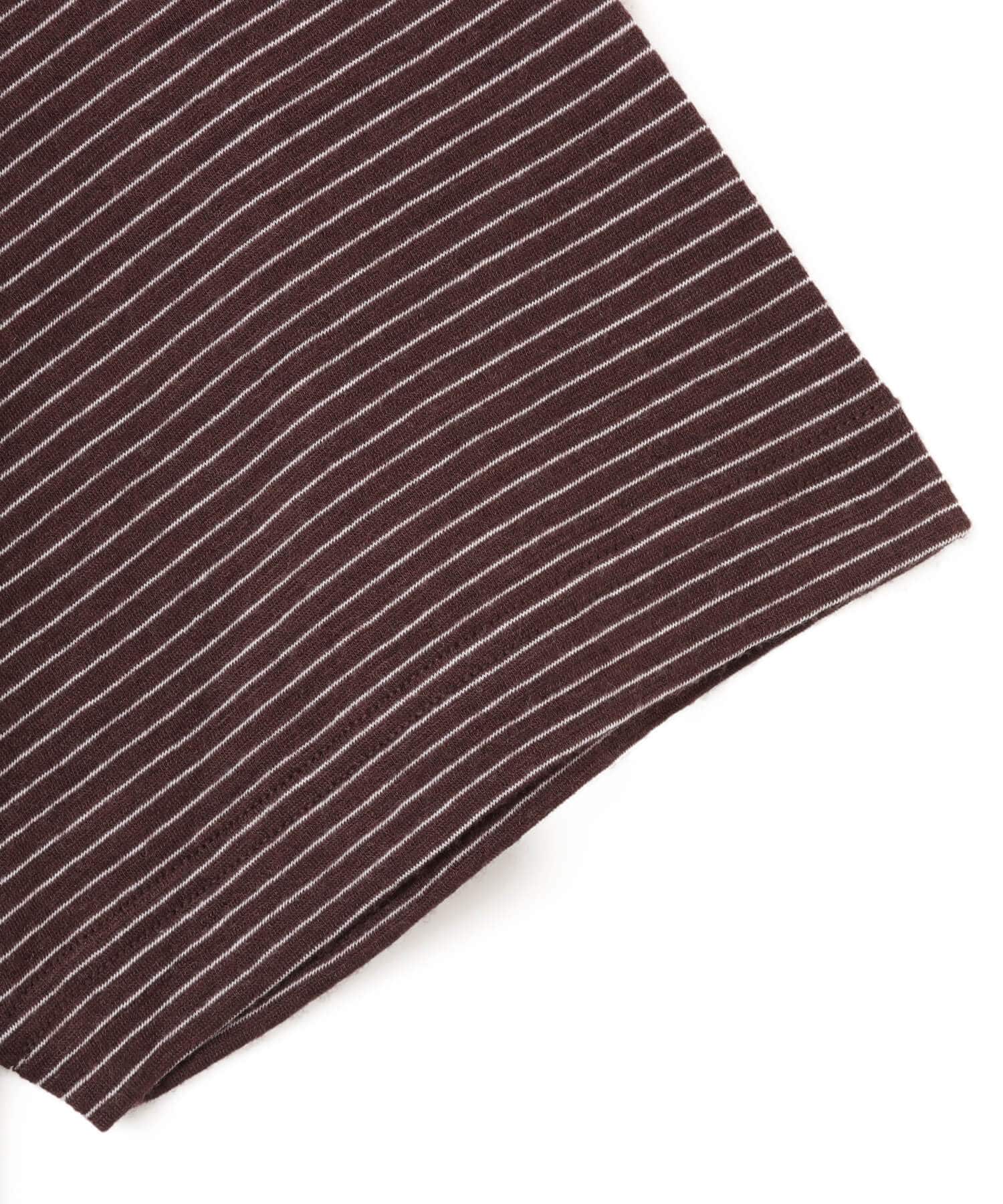 atmos Merino Wool Knit Polo Shirt BROWNの画像