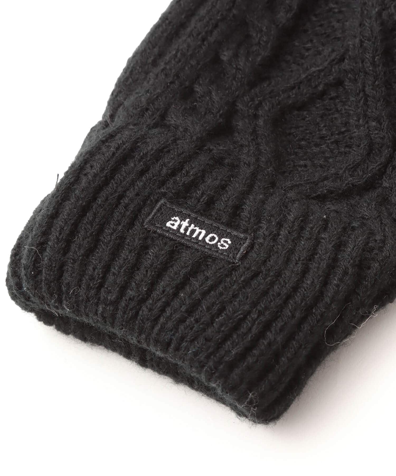 atmos Cable Knit Gloves BLACKの画像