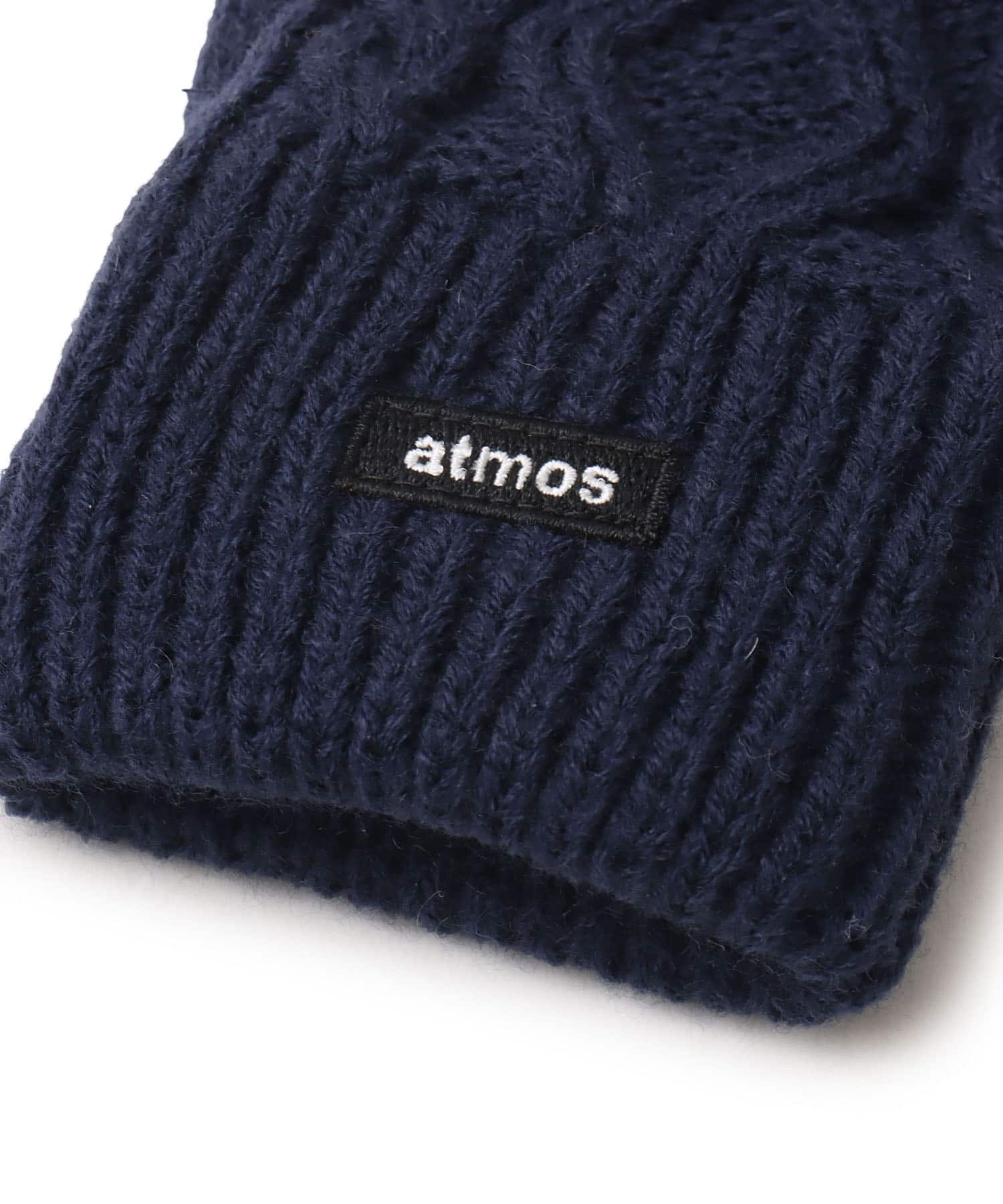 atmos Cable Knit Gloves NAVYの画像