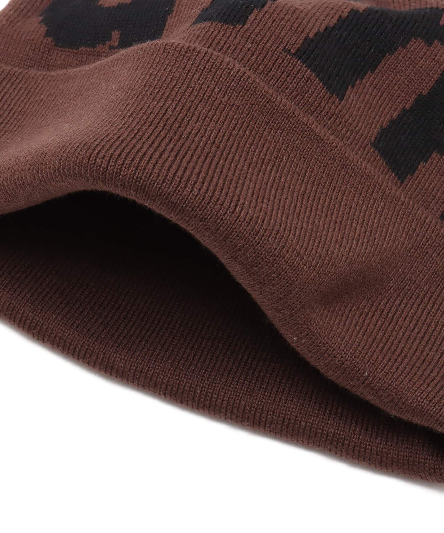 atmos LOGO Knit Cap BROWNの画像