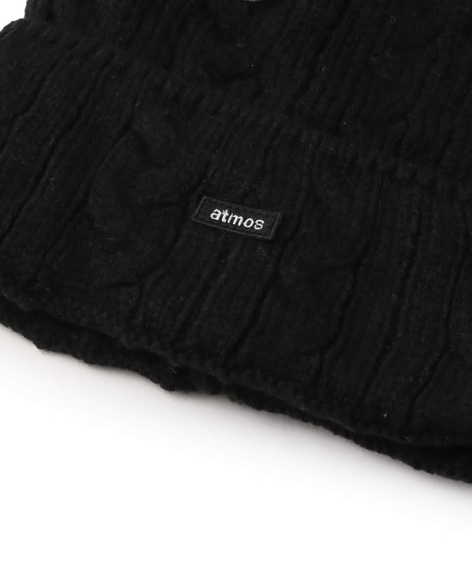 atmos Cable Knit Beanie BLACKの画像