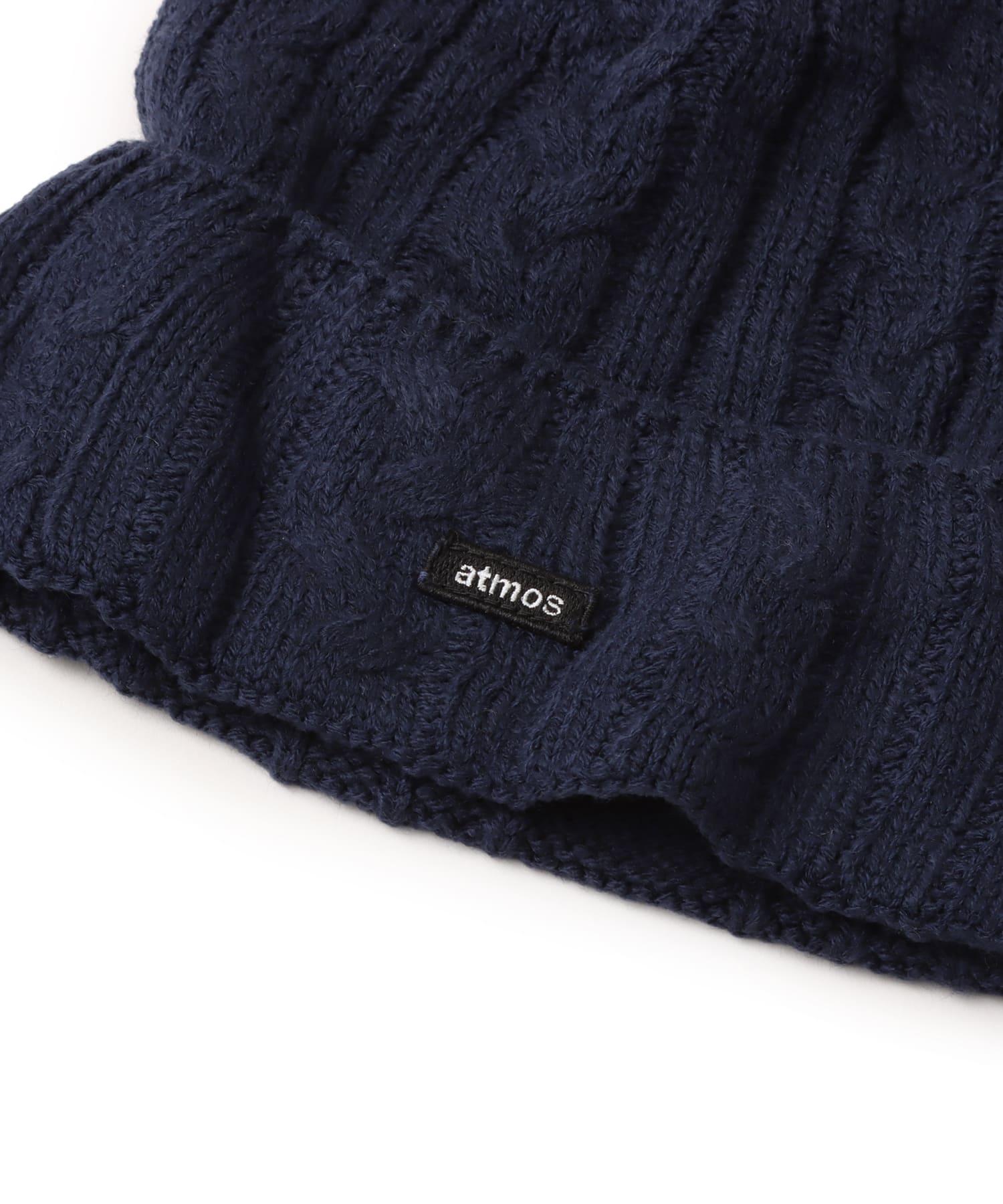 atmos Cable Knit Beanie NAVYの画像