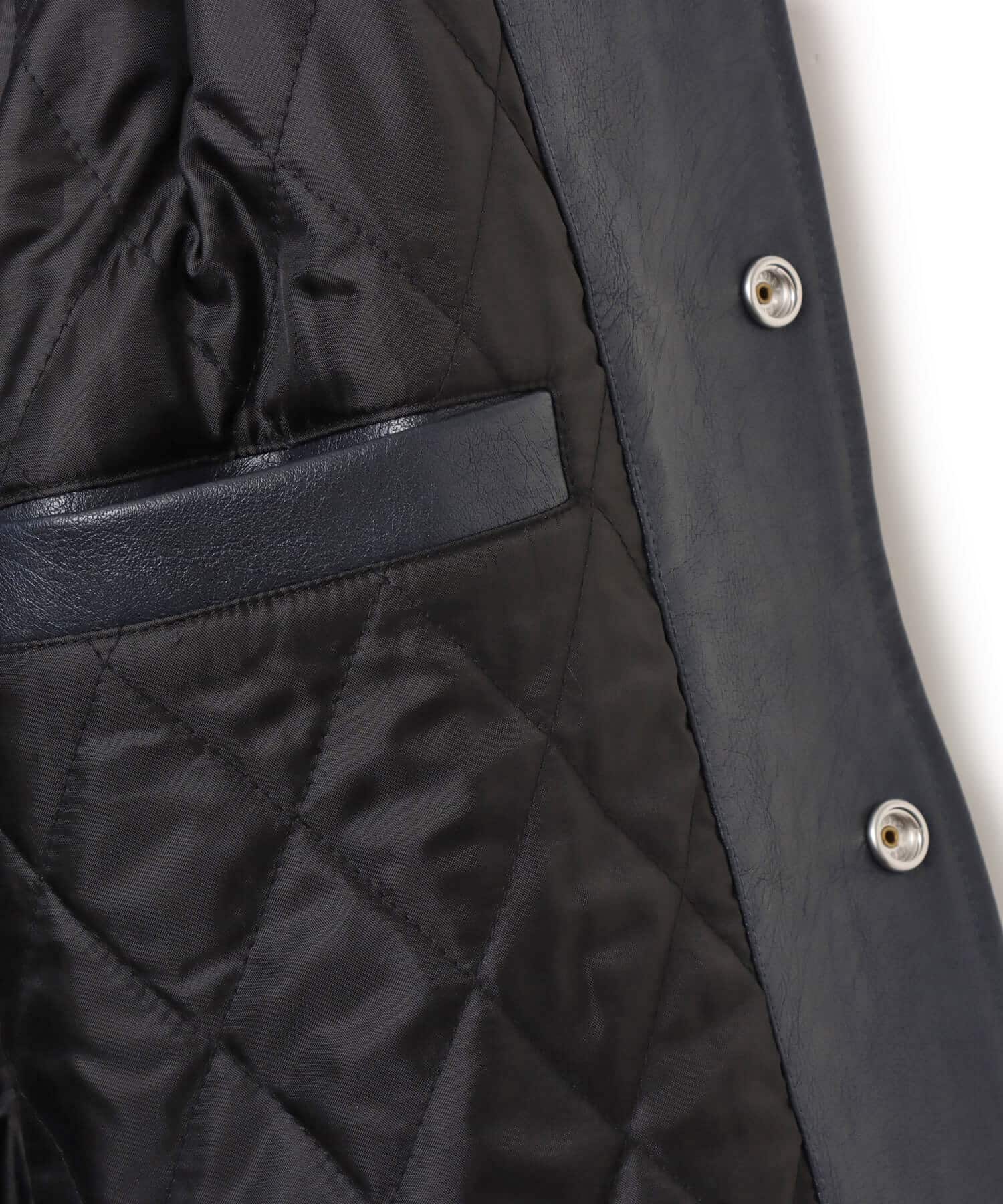 atmos x HONDA Synthesis Leather Jacket NAVYの画像