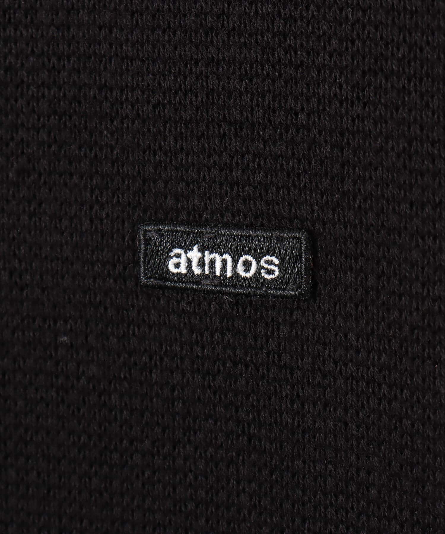 atmos Small Logo Patch  Knit Sweater BLACKの画像