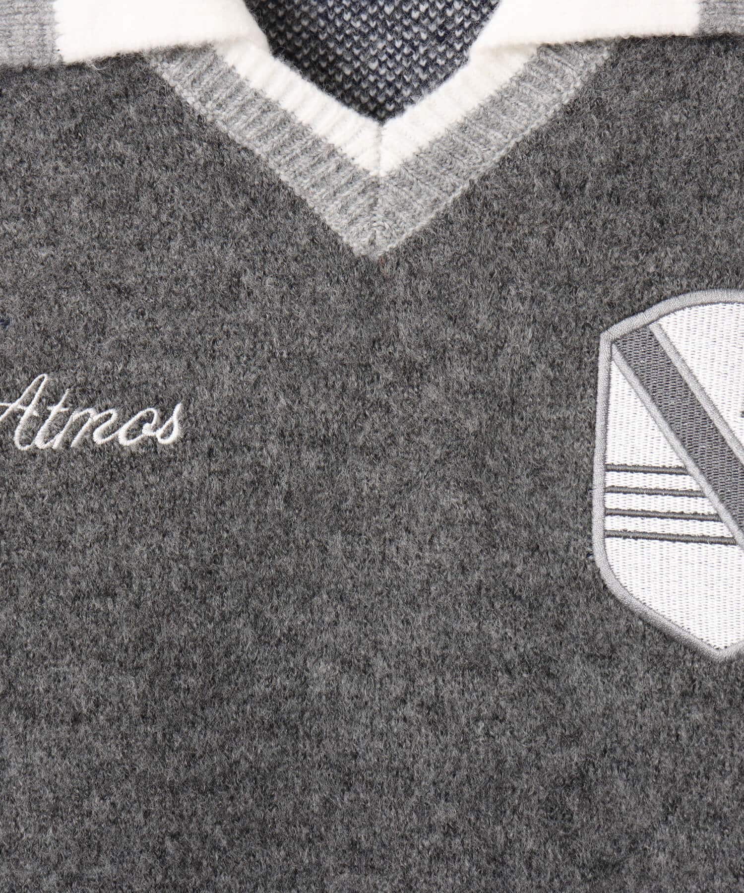 atmos Knit Soccer Polo Shirt GRAYの画像