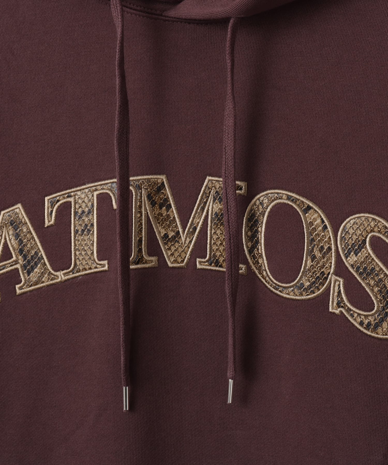 atmos Python Pattern Logo Hoodie BROWNの画像