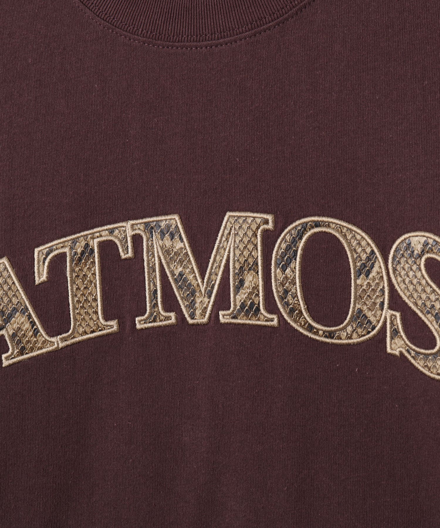 atmos Python Pattern Logo T-shirt BROWNの画像