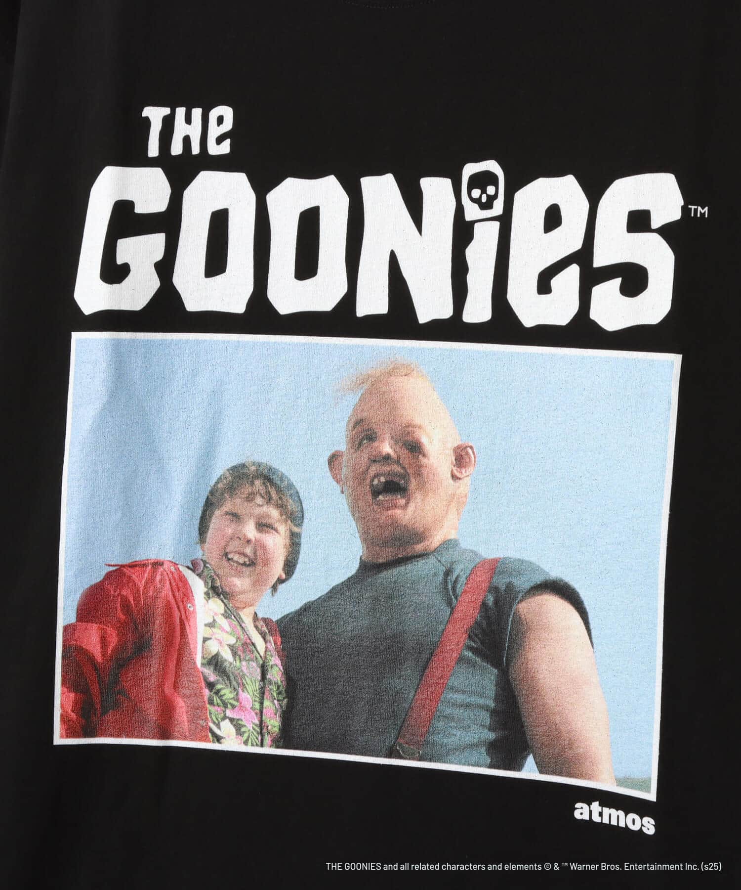 atmos xTHE GOONIES “Sloth”  T-shirt BLACKの画像