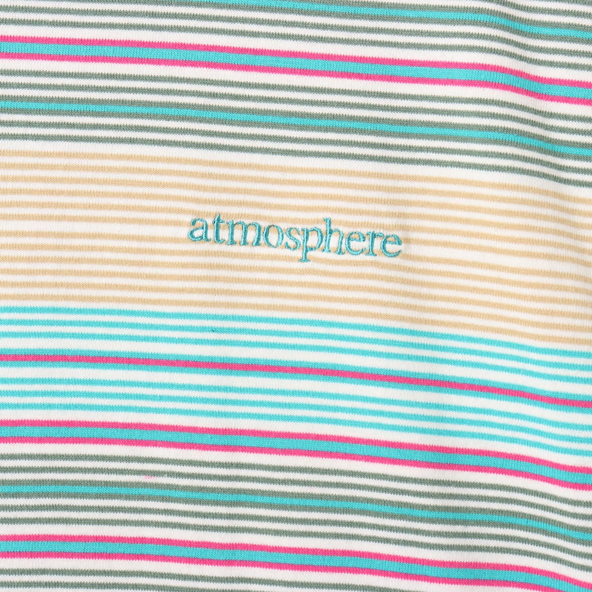 atmos Multi-color Border LS T-shirt GREENの画像