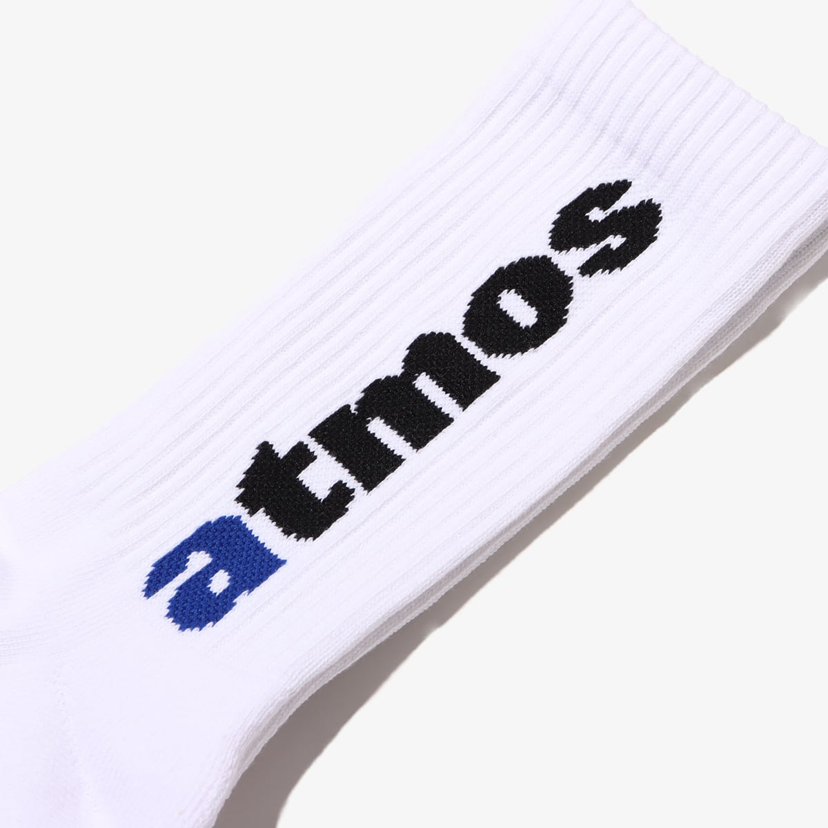 atmos JACQUARD LOGO SOCKS WHITEの画像
