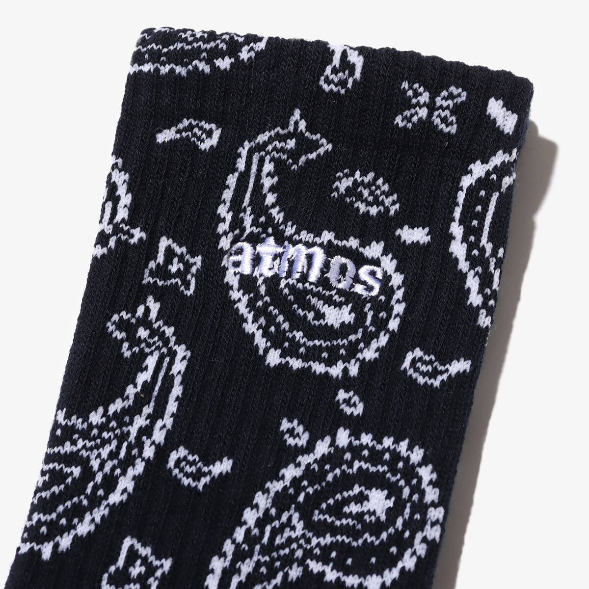 atmos PAISLEY SOCKS NAVYの画像