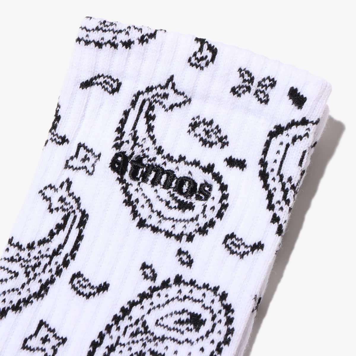 atmos PAISLEY SOCKS WHITEの画像