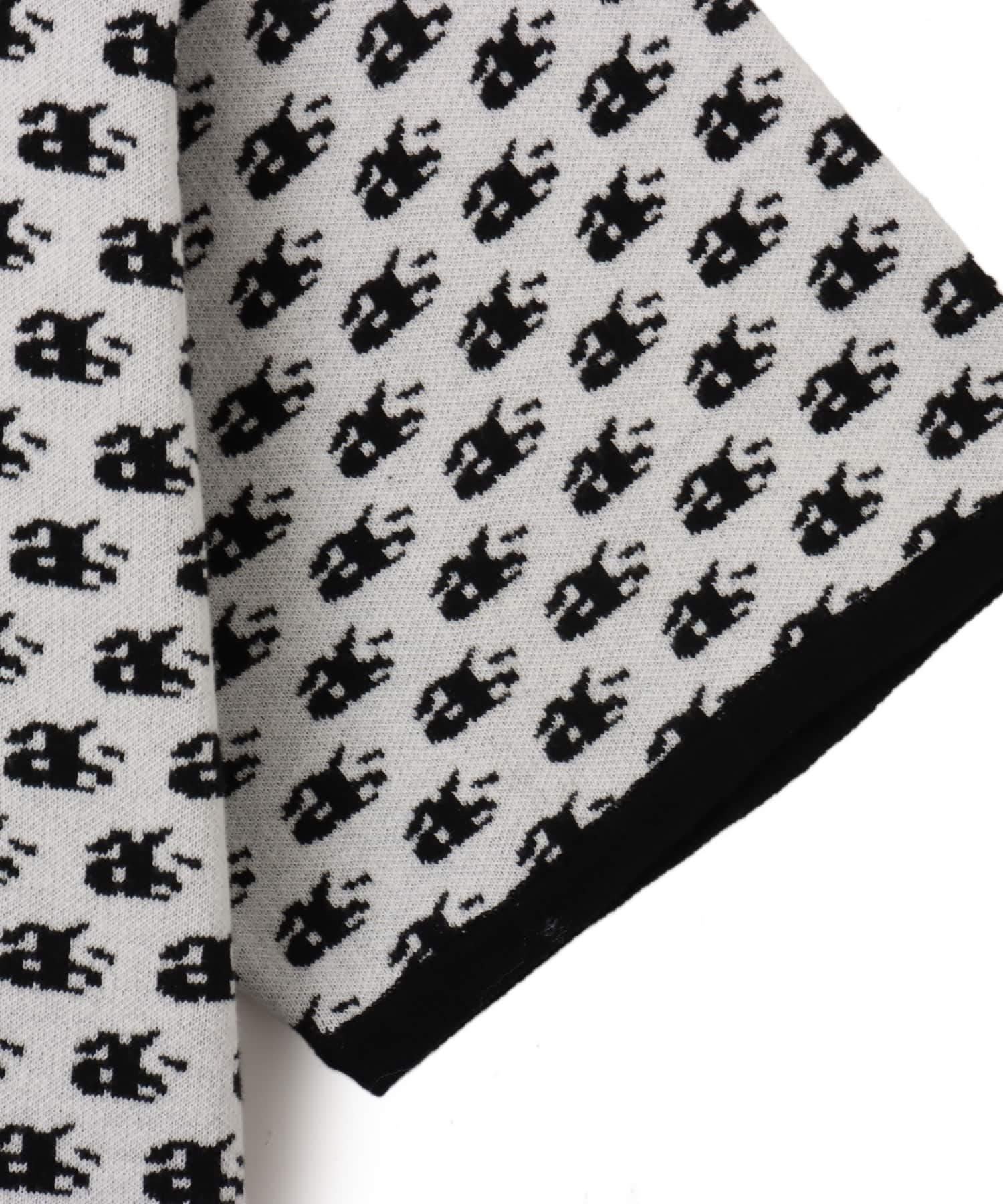 atmos Knit Jacquard Polo WHITEの画像
