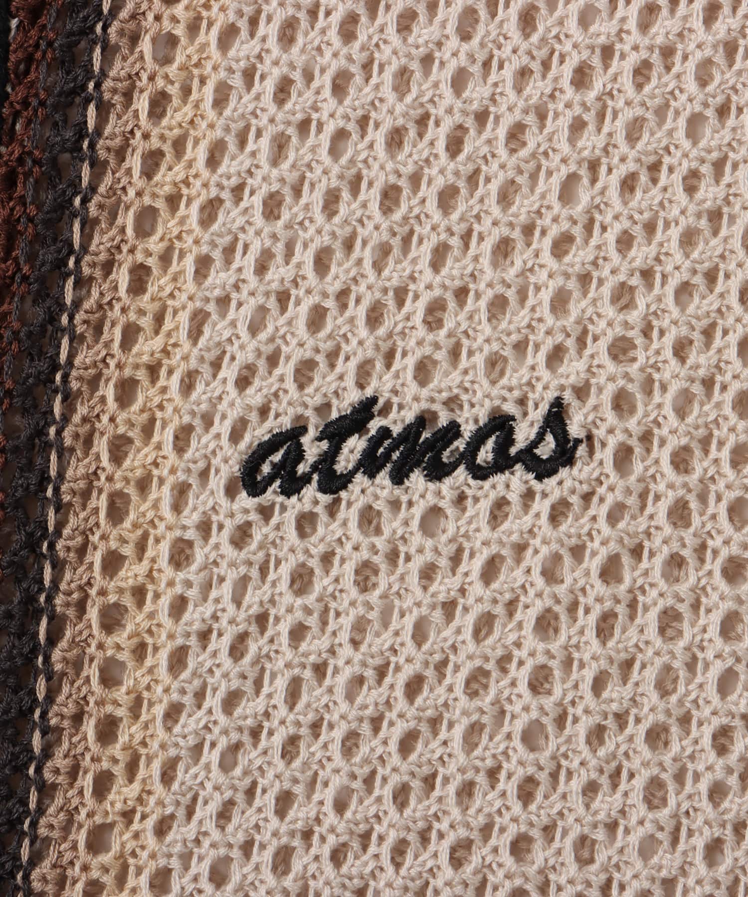 atmos S/S Gradient Knit Shirt BEIGEの画像