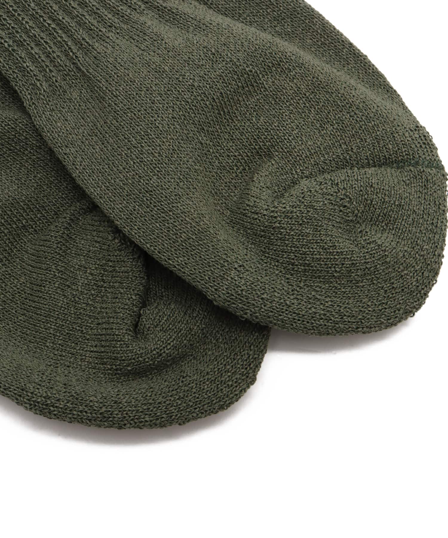 atmos Paper Yarn Quarter Length Socks KHAKIの画像