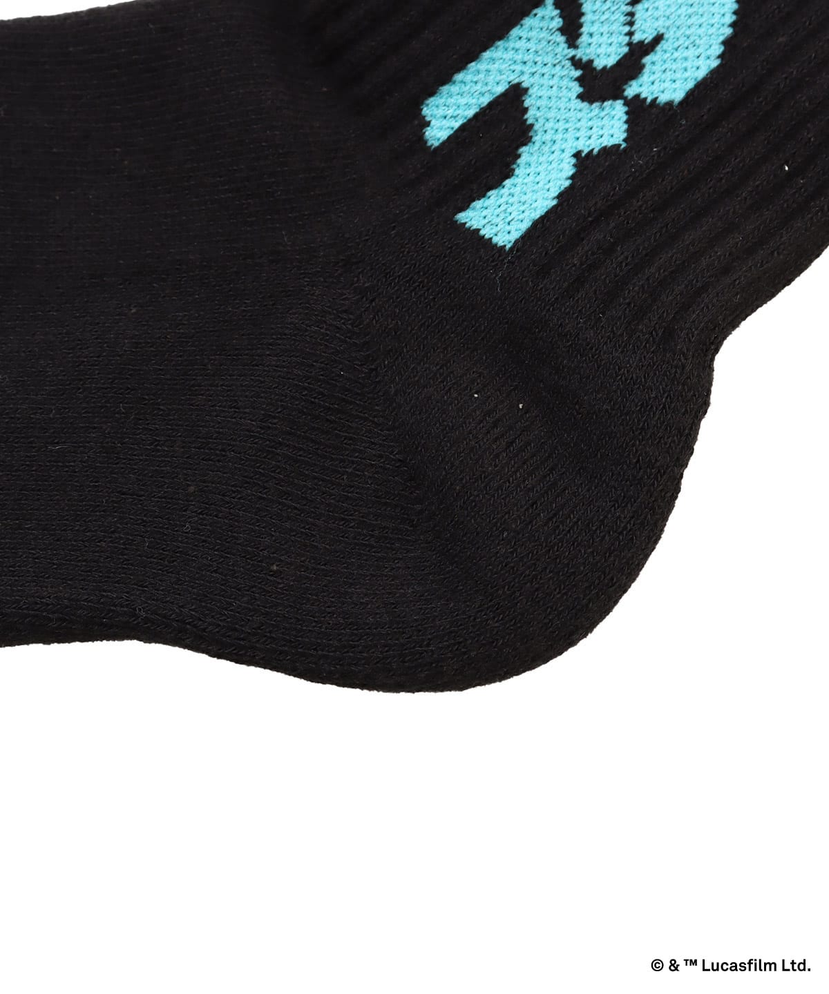 atmos [STAR WARS] カタカナ Logo Socks BLACKの画像