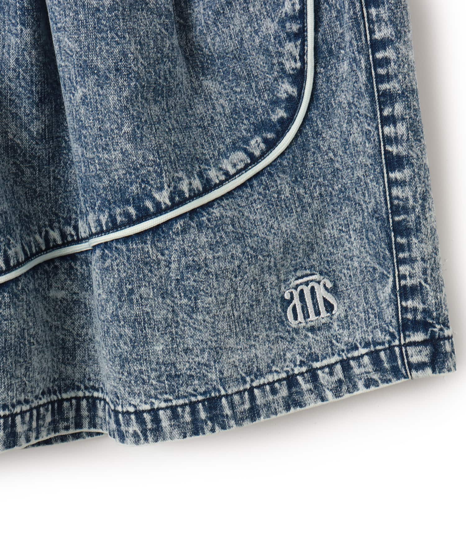 atmos Piping Line Denim Shorts BLUEの画像