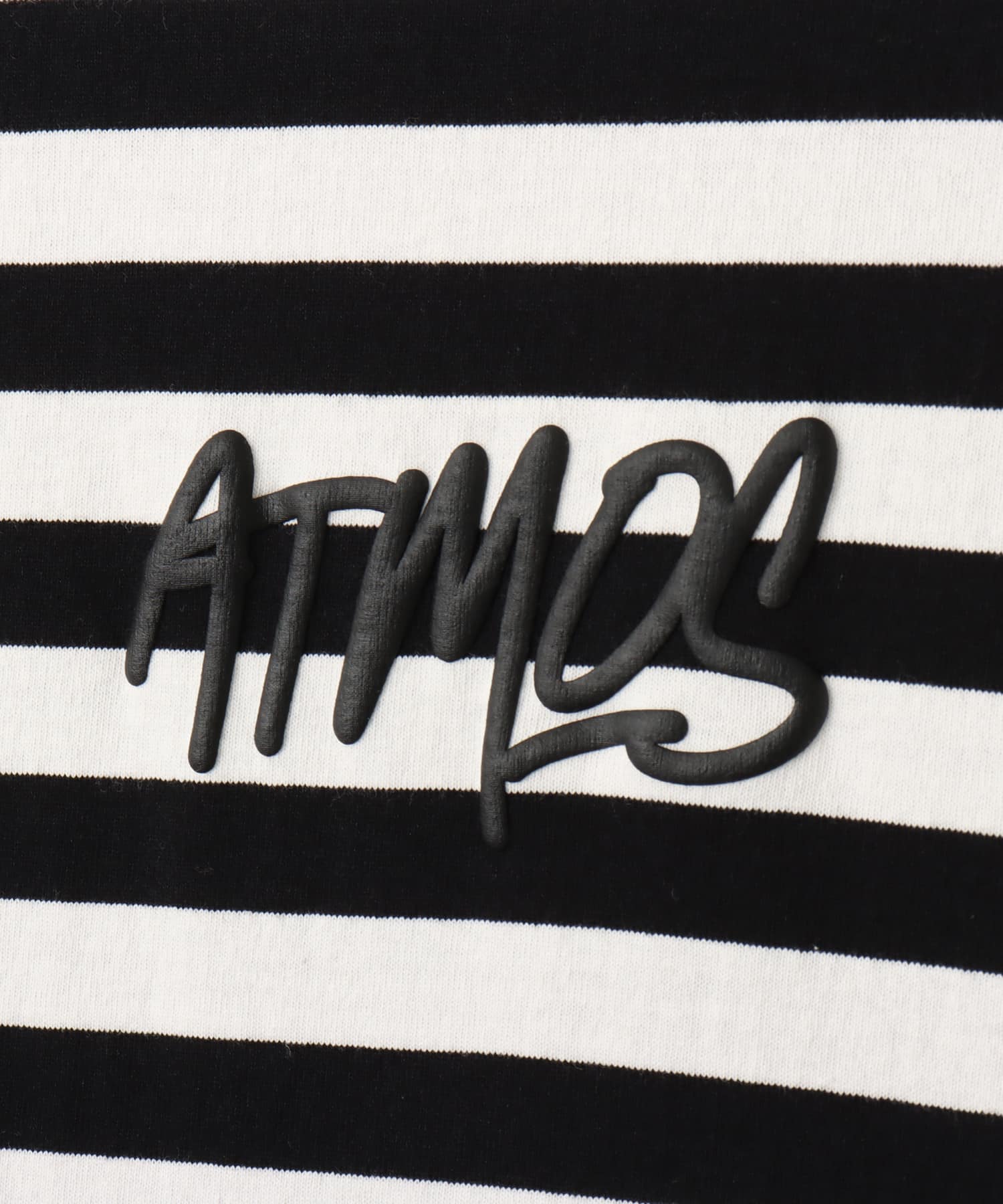atmos Foam Logo Border T-shirt BLACKの画像