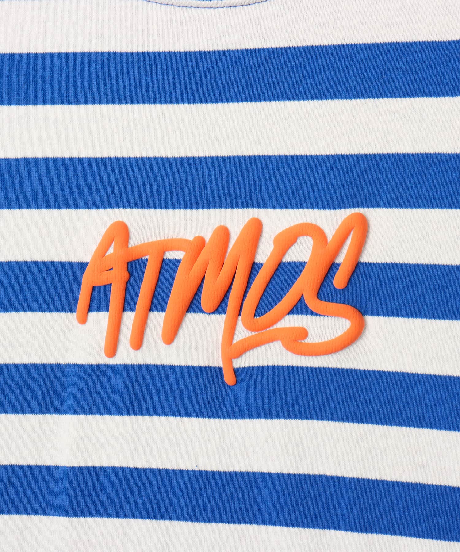 atmos Foam Logo Border T-shirt BLUEの画像