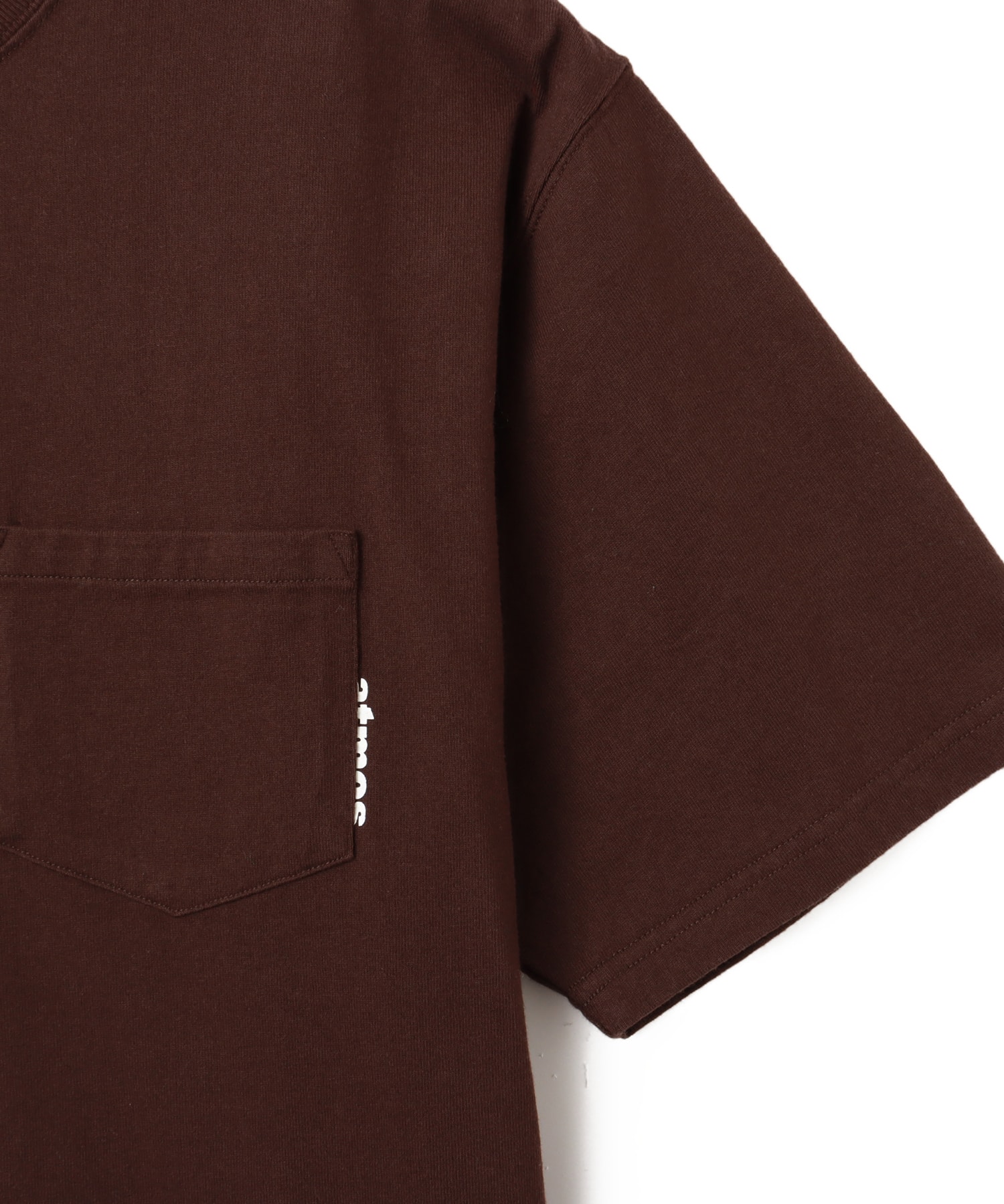 atmos Layered Logo T-shirt BROWNの画像