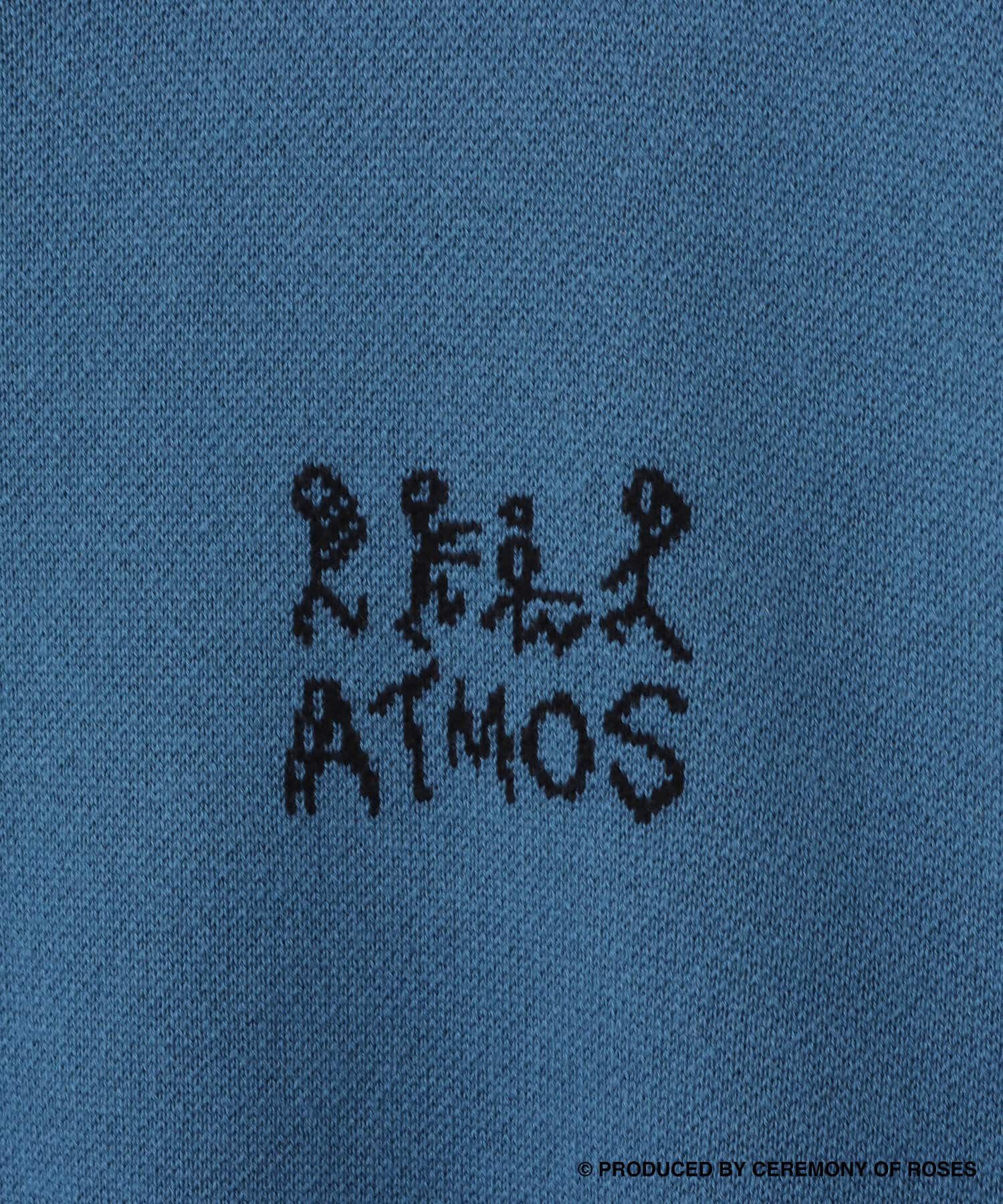 atmos x ATCQ Can I Kick It? Jacquard  Knit Sweater NAVYの画像
