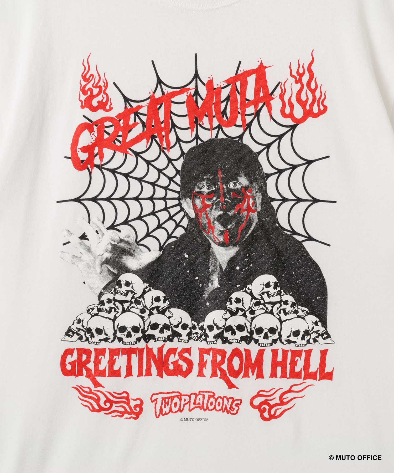 GREAT MUTA x TWOPLATOONS FROM HELL T-Shirt WHITEの画像