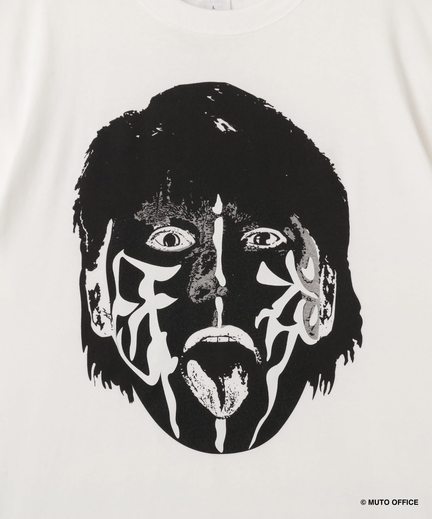 GREAT MUTA x TWOPLATOONS FACE T-Shirt BLACK X WHITEの画像