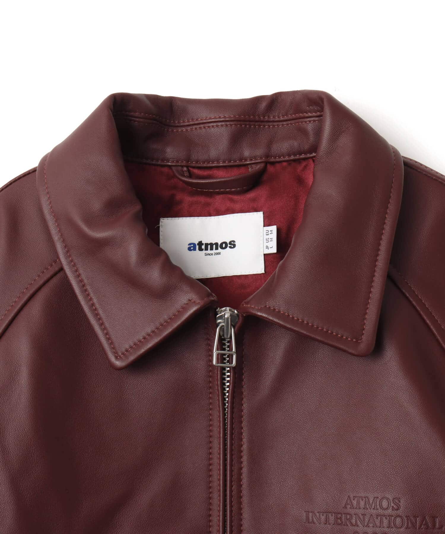 atmos Sheep Leather Jacket BURGUNDYの画像