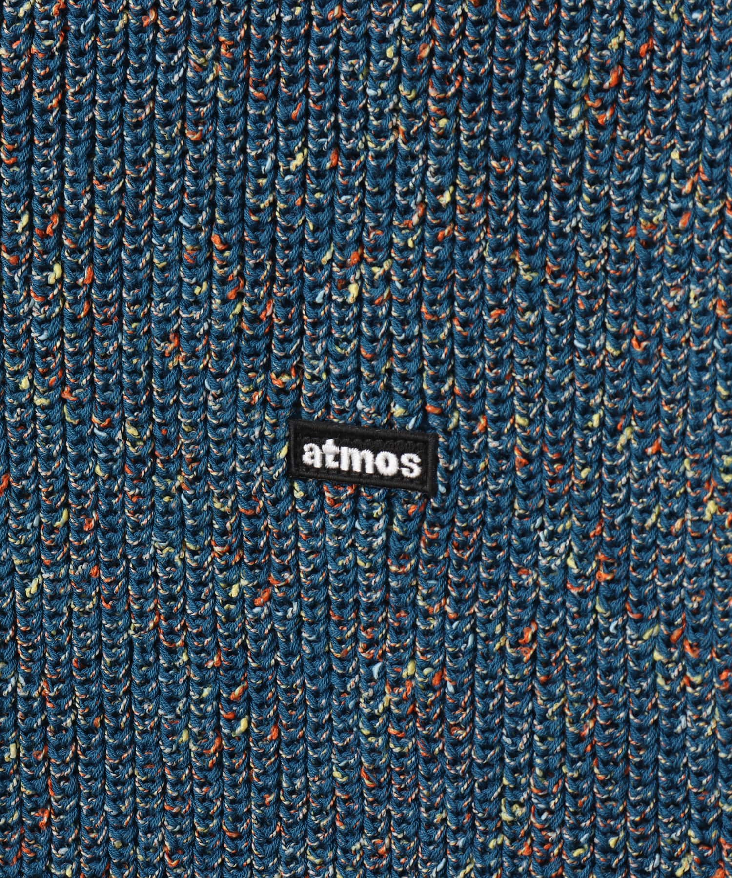 atmos Mixed Napped Yarn Crew Sweater BLUEの画像